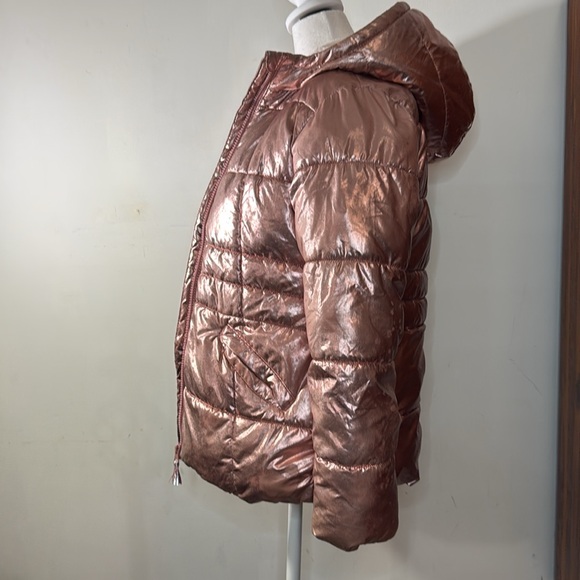 Metallic Rose Gold Puffer Jacket - Picture 4 of 5